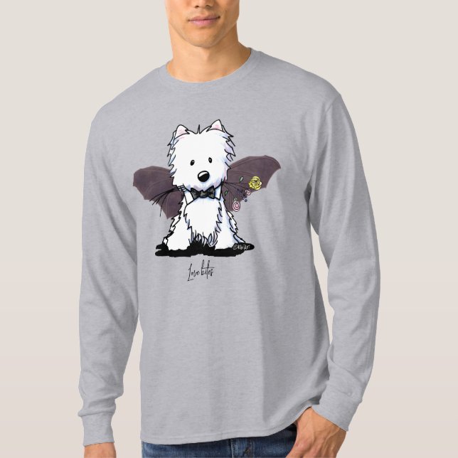 Camiseta KiniArt Halloween Westie Terrier T-Shirt (Frente)