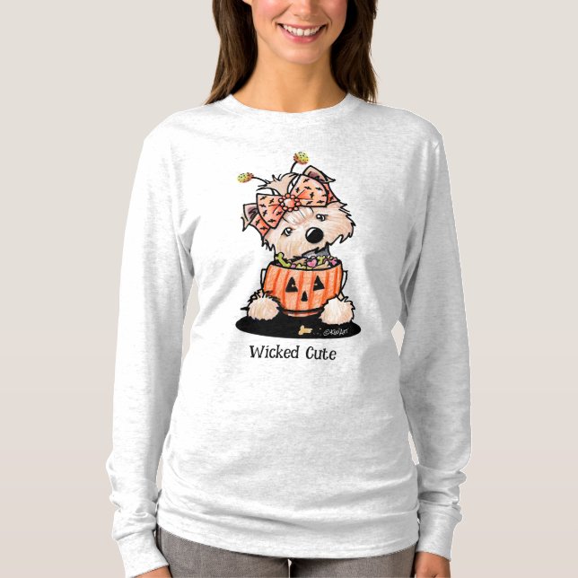 Camiseta KiniArt Halloween Yorkie (Frente)