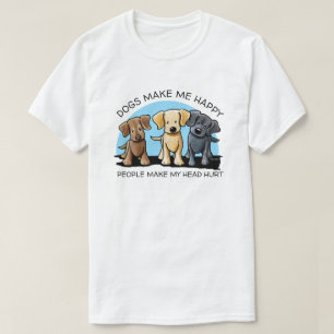 Camiseta KiniArt Labrador Trio T-Shirt