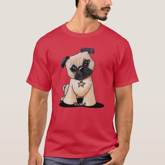 Camiseta KiniArt Liberty Pug (Frente)
