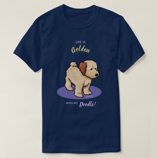 Camiseta KiniArt Life É Ouro DOODLE T-Shirt (Frente do Design)