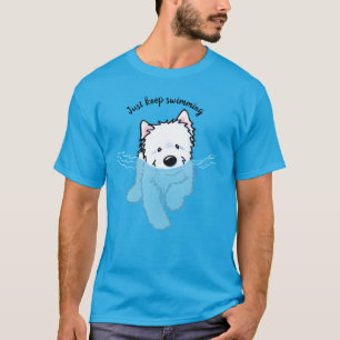 Camiseta KiniArt Nadando Camisa-T