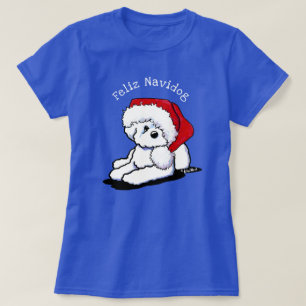 Camiseta KiniArt Natal Bichon Frise