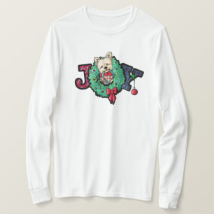 Camiseta KiniArt Norfolk Terrier Alegria de Natal