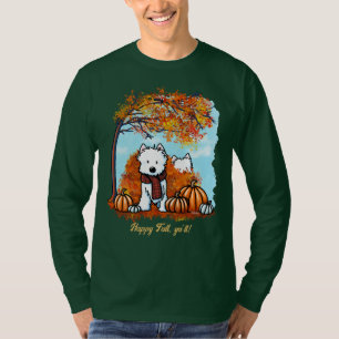 Camiseta KiniArt Outono Westies