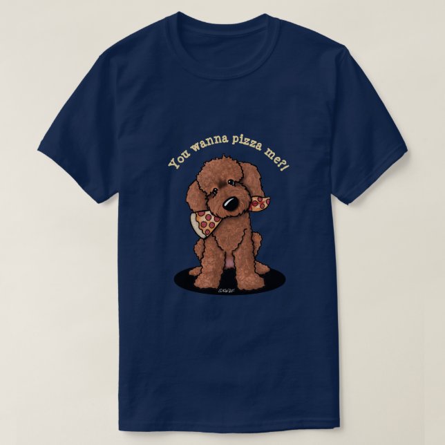 Camiseta KiniArt Pizza Me Doodle (Frente do Design)