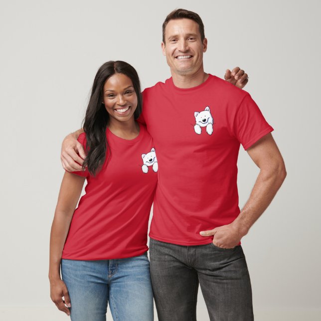 Camiseta KiniArt Pocket Puppy American Eskimo (Unissex)