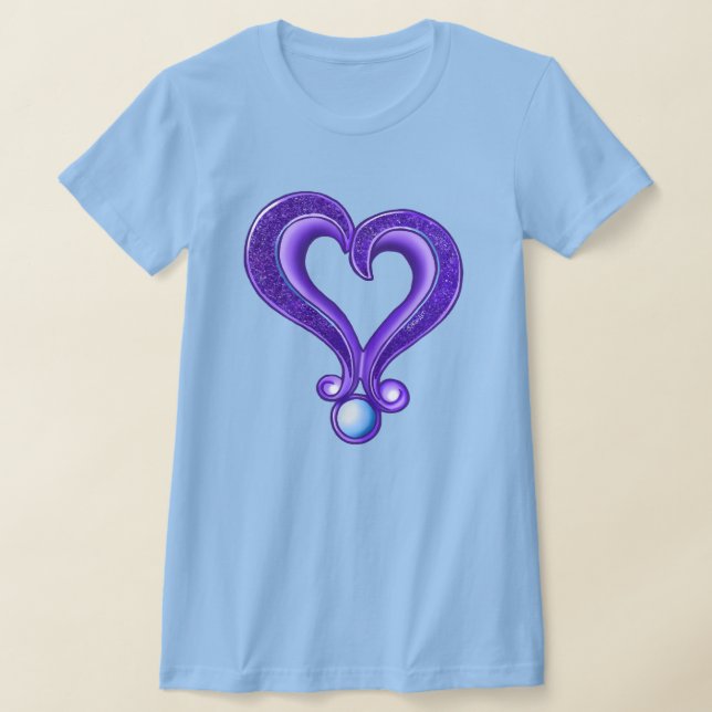 Camiseta KiniArt Purple Heart Royalty T-Shirt (Postura )