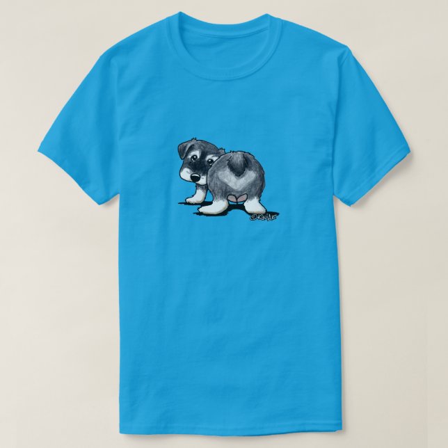 Camiseta KiniArt Schnauzer Puppy Moon (Frente do Design)