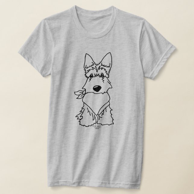 Camiseta KiniArt Scottish Terrier T-Shirt (Postura )