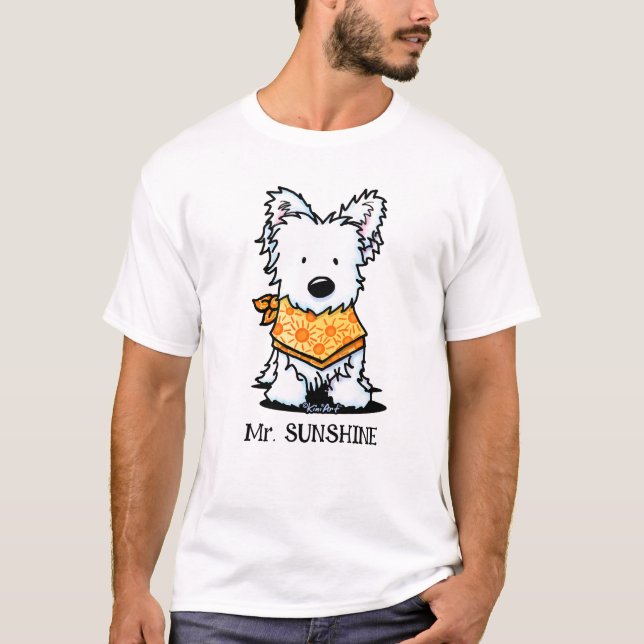 Camiseta KiniArt Sunshine Westie T-Shirt (Frente)