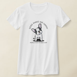 Camiseta KiniArt T-Shirt para o Bulldog Francês
