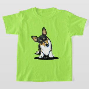 Camiseta KiniArt Tri Corgi Curioso