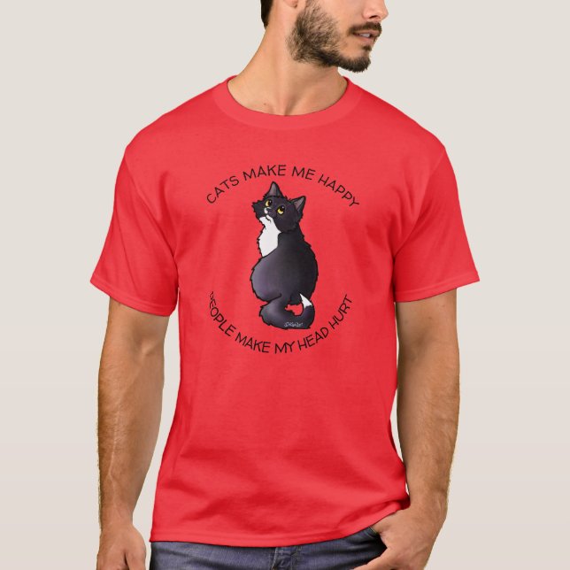 Camiseta KiniArt Tuxedo Kitty Lover (Frente)