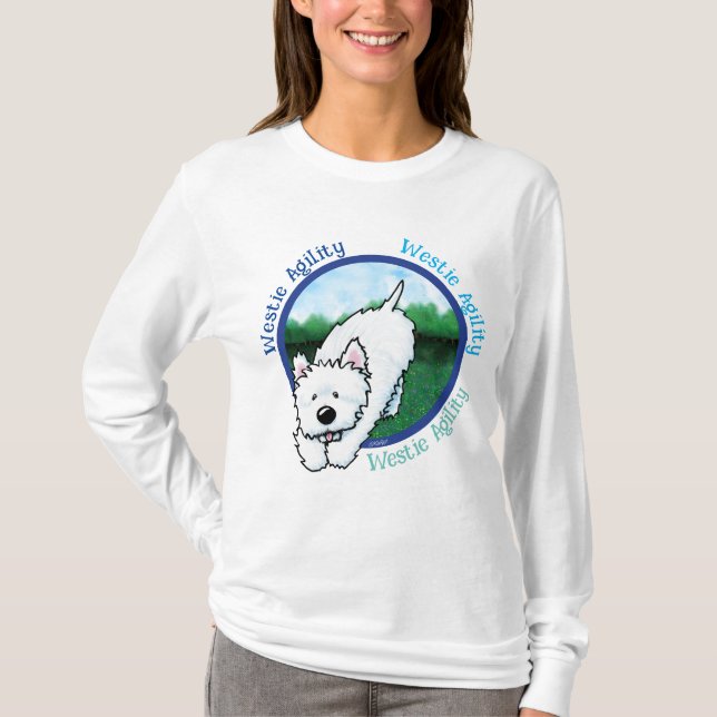 Camiseta KiniArt Westie Agility (Frente)