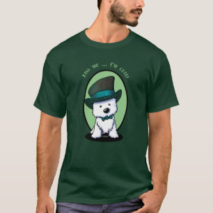 Camiseta KiniArt Westie Dia de São Patrício