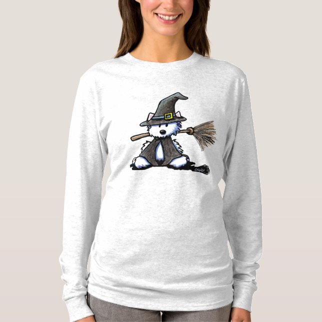 Camiseta KiniArt Westie Dog Witch (Frente)