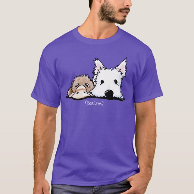 Camiseta KiniArt Westie e Platypus Toy T-Shirt (Frente)