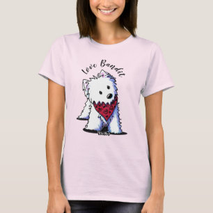 Camiseta KiniArt Westie Love Bandit Light