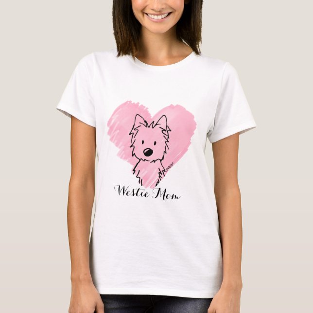 Camiseta KiniArt Westie Mãe (Frente)