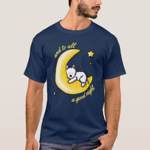 Camiseta KiniArt Westie Moon Lover T-Shirt