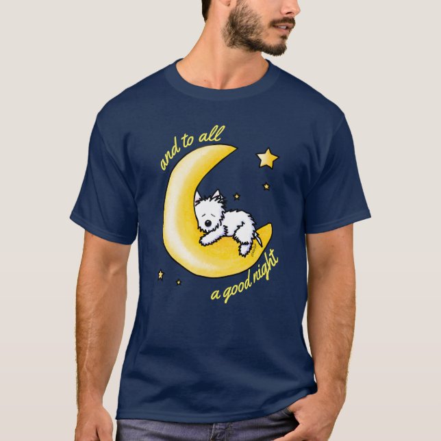 Camiseta KiniArt Westie Moon Lover T-Shirt (Frente)