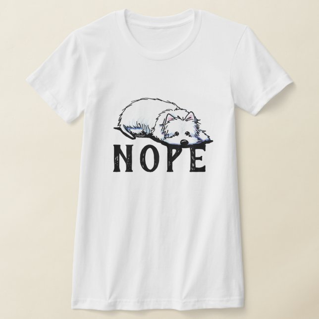 Camiseta KiniArt Westie NOPE T-Shirt (Postura )