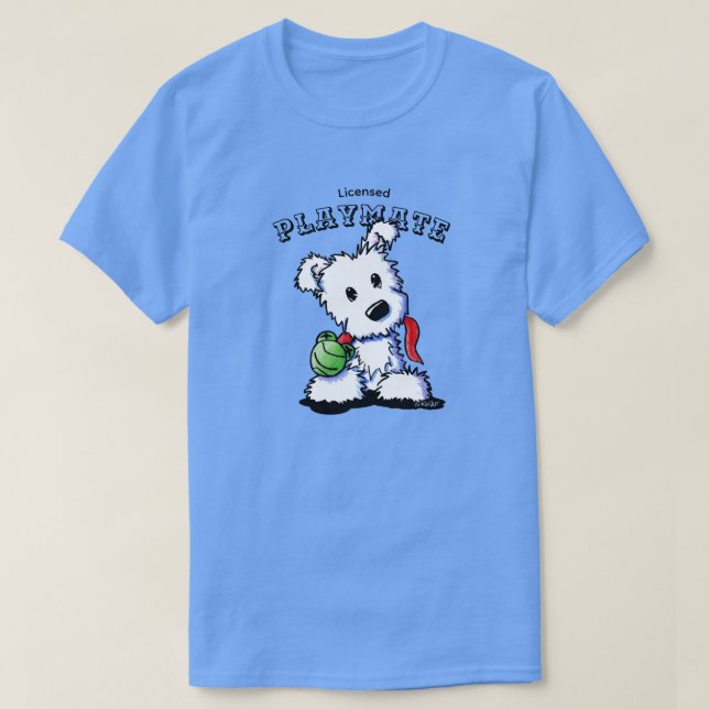 Camiseta KiniArt Westie Playmate T-Shirt (Frente do Design)