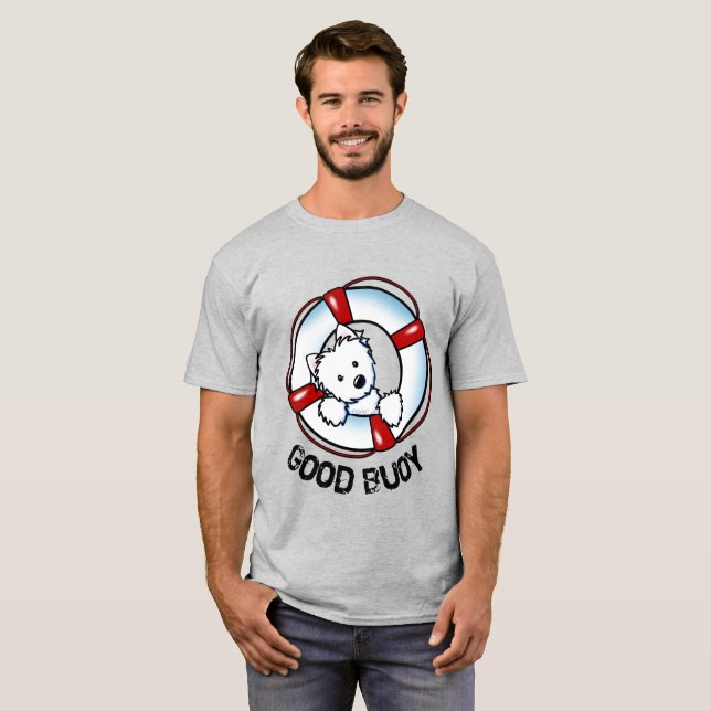 Camiseta KiniArt Westie Resgate Capuz (Frente Completa)