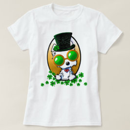 Camiseta KiniArt Westie Terrier St. Paddy's T-Shirt