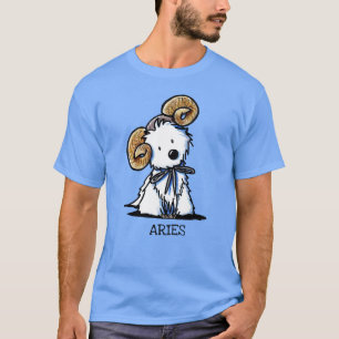 Camiseta KiniArt Westie Zodíaco Áries T-Shirt