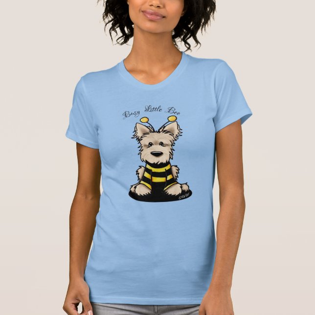 Camiseta KiniArt Wheaten Scottie Bee T-Shirt (Frente)