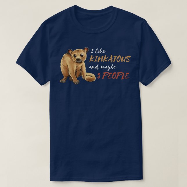 Camiseta Kinkajou 3 Pessoas Animais Selvagens Noite do Urso (Frente do Design)