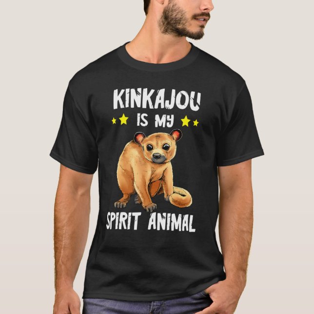 Camiseta Kinkajou É O Meu Espírito Animal Bear Night Ape (Frente)