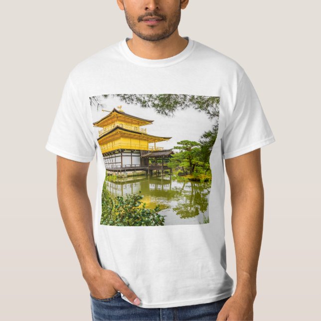 Camiseta Kinkaku-ji, o pavilhão de ouros, Kyoto (Frente)