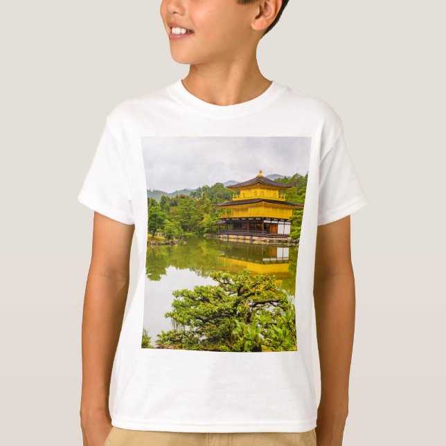 Camiseta Kinkaku-ji Ou Pavilhão E Pond Do Ouro, Quioto (Frente)
