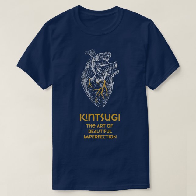 Camiseta Kintsugi Art de Bela Imperfeição Japonesa Po (Frente do Design)