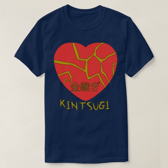 Camiseta Kintsugi Kintsukuroi Heart 1 (Frente do Design)