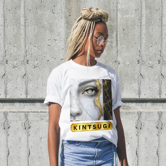 CAMISETA KINTSUGI T-SHIRT (KINTSUGI t-shirts By Poet Adiela Akoo -great gifts 
reminding you that you are beautifully resilient)