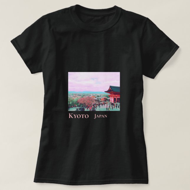 Camiseta Kioto Japão Cherry floresce em Primavera viagem (Frente do Design)