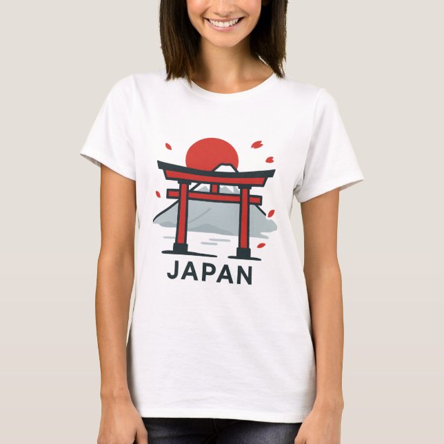 Camiseta Kioto Japão Torii Gate T-Shirt | Viagem japonês (Frente)
