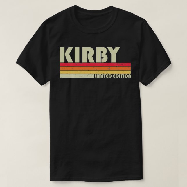Camiseta KIRBY Nome do presente personalizado Funny Retro V (Frente do Design)