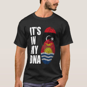 Camiseta Kiribati E Líbia Misturar DNA Heritage Flag