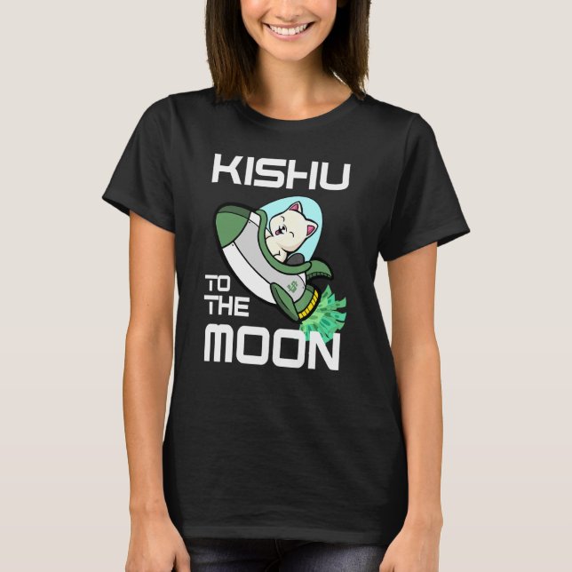 Camiseta Kishu Para A Moon Crypto Kishu Inu Coin (Frente)