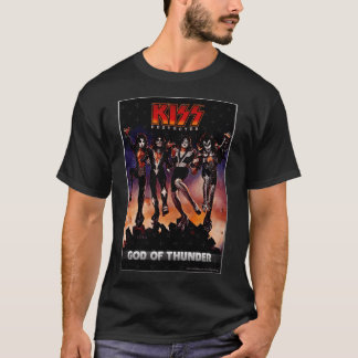 Camiseta KISS a banda Destroyer Deus do trovão família