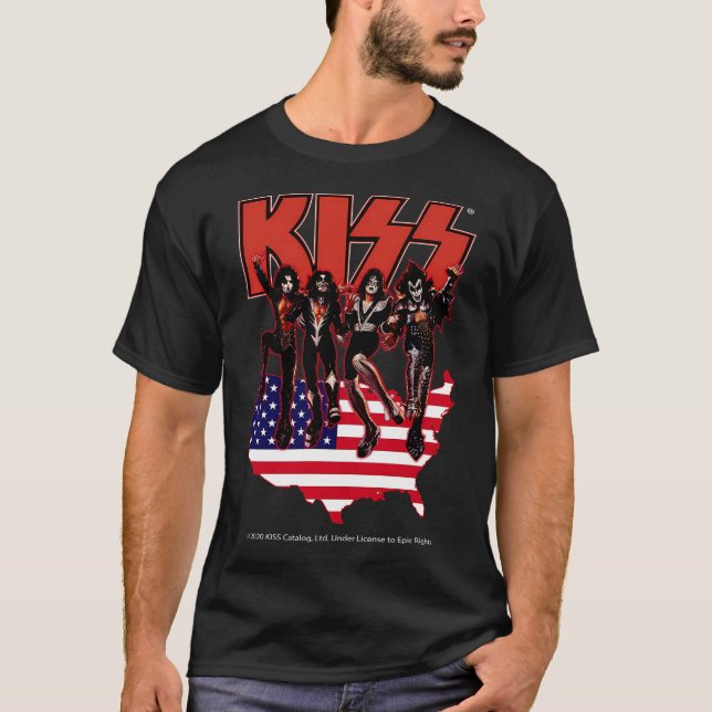 Camiseta Kiss Destroyer Worldwide 1976 Rock Banda (Frente)