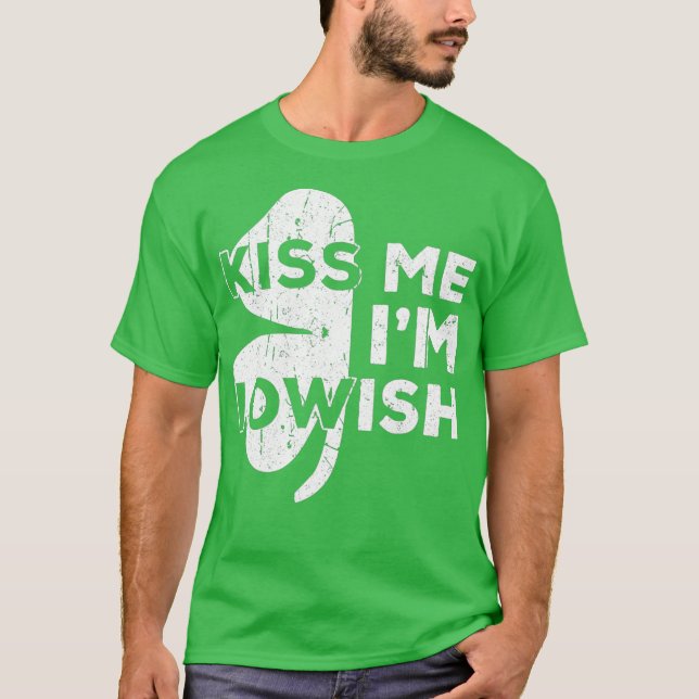 Camiseta Kiss Me Im Iowish  Saint Patrick Day Gift (Frente)