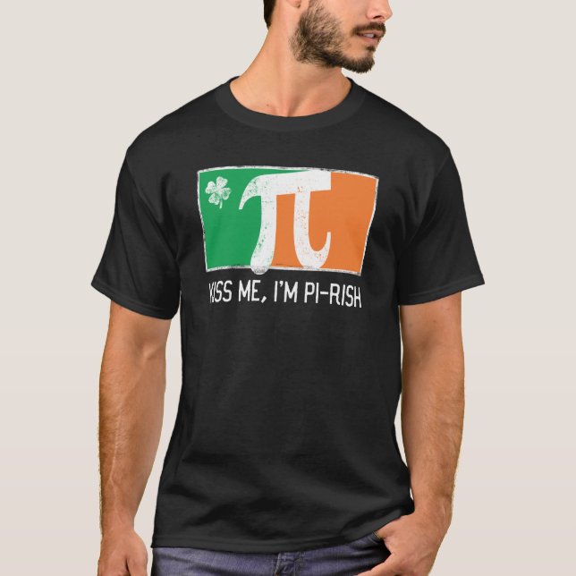 Camiseta Kiss Me I'm Pi Rish St Patrick's Day Irish Flag C (Frente)