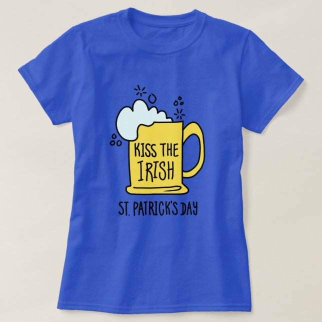 Camiseta Kiss the Irish Beer St. Patrick’s Day (Frente do Design)
