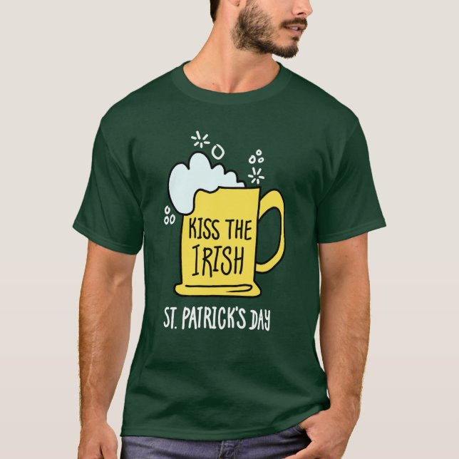 Camiseta Kiss the Irish Beer St Patrick’s Day T-Shirt (Frente)
